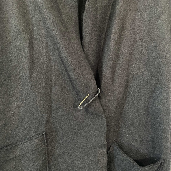 Eileen Fisher Open-Front Boiled Wool Coat with Clip Closure - Picture 6 of 12